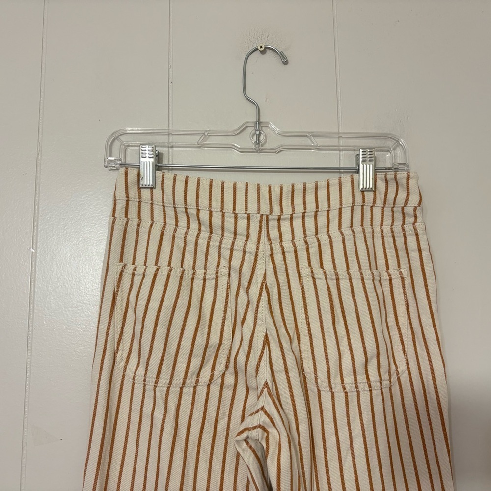 Anthropologie Kellie Striped Wide Leg Flare Jeans Women’s Retro Pants Size 25 - Picture 8 of 11